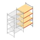 Weitspannregal AR 3000x1610x1200 mm (hxbxt) 4 Ebenen verzinkt Anbauregal