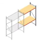 Weitspannregal AR 3000x1850x1000 mm (hxbxt) 2 Ebenen verzinkt Anbauregal mit vormontierten Rahmen