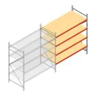 Weitspannregal AR 2000x2250x1000 mm (hxbxt) 4 Ebenen verzinkt Anbauregal mit vorgemonteerten Rahmen