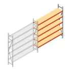 Weitspannregal AR 2500x2010x500 mm (hxbxt) 5 Ebenen verzinkt Anbauregal