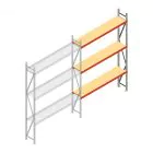 Weitspannregal AR 3000x2010x500 mm (hxbxt) 3 Ebenen verzinkt Anbauregal