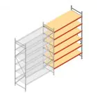 Weitspannregal AR 3000x2250x800 mm (hxbxt) 6 Ebenen verzinkt Anbauregal