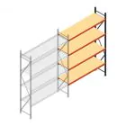 Weitspannregal AR 3000x2250x600 mm (hxbxt) 4 Ebenen verzinkt Anbauregal