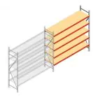 Weitspannregal AR 2500x2700x600 mm (hxbxt) 5 Ebenen verzinkt Anbauregal