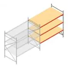 Weitspannregal AR 2500x2700x1200 mm (hxbxt) 3 Ebenen verzinkt Anbauregal