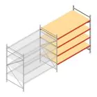 Weitspannregal AR 2500x2700x1200 mm (hxbxt) 4 Ebenen verzinkt Anbauregal