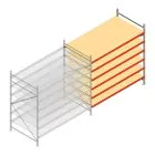 Weitspannregal AR 2500x2700x1200 mm (hxbxt) 6 Ebenen verzinkt Anbauregal