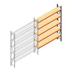Weitspannregal AR 3000x2700x400 mm (hxbxt) 5 Ebenen verzinkt Anbauregal mit vormontierten Rahmen