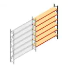 Weitspannregal AR 3000x2700x400 mm (hxbxt) 6 Ebenen verzinktes Anbauregal mit vormontierten Rahmen