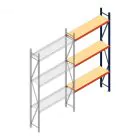 Weitspannregal AR 3000x1610x400 mm (hxbxt) 3 Ebenen blau Anbauregal