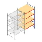 Weitspannregal AR 3000x1610x1200 mm (hxbxt) 4 Ebenen blau Anbauregal mit vormontierten Rahmen