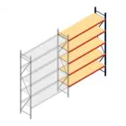 Weitspannregal AR 3000x1850x600 mm (hxbxt) 5 Ebenen blau Anbauregal mit vormontierten Rahmen