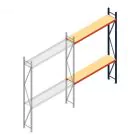 Weitspannregal AR 3000x2250x400 mm (hxbxt) 2 Ebenen blau Anbauregal