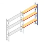 Weitspannregal AR 3000x2700x400 mm (hxbxt) 3 Ebenen blau Anbauregal