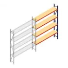 Weitspannregal AR 3000x2700x400 mm (hxbxt) 4 Ebenen blau Anbauregal