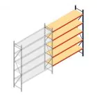 Weitspannregal AR 3000x2700x600 mm (hxbxt) 5 Ebenen blau Anbauregal