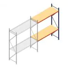 Weitspannregal AR 3000x2700x800 mm (hxbxt) 2 Ebenen blau Anbauregal