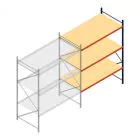 Weitspannregal AR 3000x2700x1200 mm (hxbxt) 3 Ebenen blau Anbauregal mit vormontierten Rahmen