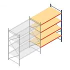 Weitspannregal AR 3000x2700x1200 mm (hxbxt) 4 Ebenen blau Anbauregal