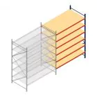 Weitspannregal AR 3000x2700x1200 mm (hxbxt) 6 Ebenen blau Anbauregal