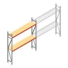 Weitspannregal AR 2250x2250x400 mm (hxbxt) 2 Ebenen verzinkt Anfangsregal mit vormontierten Rahmen