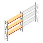 Weitspannregal AR 2500x2250x500 mm (hxbxt) 3 Ebenen verzinkt Anfangsregal mit vormontierten Rahmen