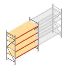 Weitspannregal AR 2500x2250x900 mm (hxbxt) 4 Ebenen verzinkt Anfangsregal mit vormontierten Rahmen