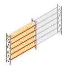 Weitspannregal AR 2000x2700x400 mm (hxbxt) 5 Ebenen verzinkt Anfangsregal