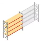 Weitspannregal AR 2500x2700x600 mm (hxbxt) 4 Ebenen verzinkt Anfangsregal mit vormontierten Rahmen