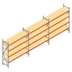 Vorteilsreihe Weitspannregal AR 2000x8300x600 mm (hxbxt) 4 Ebenen mit vormontierten Rahmen