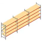Vorteilsreihe Weitspannregal AR 2000x6950x800 mm (hxbxt) 4 Ebenen mit vormontierten Rahmen