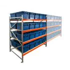 Fächerschrank AR 2000x2250x1200 mm (hxbxt) 4 Ebenen mit 40 Verteilungsbehältern Anfangsregal