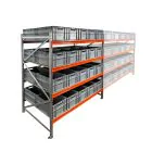 Fächerschrank AR 2000x2250x1200 mm (hxbxt) 4 Ebenen mit 40 Euronorm-Behältern Anfangsregal