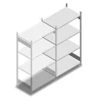 Fachbodenregal Heavy Duty 2000x1000x600mm (hxbxt) 4 Ebenen 150 kg Anbauregal