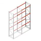 Palettenregal AR T2 4500x1850x1100mm (hxbxt) 3 Ebenen 2530kg/Ebene Anbauregal