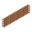 Vorteilsreihe Weitspannregal Kimer 1750x6250x600 mm (hxbxt) 4 Ebenen mit vormontierten Rahmen