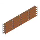 Vorteilsreihe Weitspannregal Kimer 1750x6250x600 mm (hxbxt) 5 Ebenen mit vormontierten Rahmen