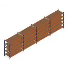 Vorteilsreihe Weitspannregal Kimer 1750x6250x800 mm (hxbxt) 5 Ebenen mit vormontierten Rahmen