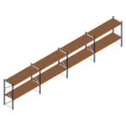 Vorteilsreihe Weitspannregal Kimer 1750x9250x800 mm (hxbxt) 2 Ebenen
