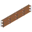Vorteilsreihe Weitspannregal Kimer 1750x9250x800 mm (hxbxt) 3 Ebenen