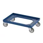 Eurokisten Rollplatteau 250 kg ohne Bremse Blau