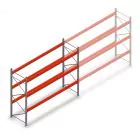 Palettenregal AR T2 2500x3300x1100mm (hxbxt) 3 Ebenen 2415kg/Ebene Anfangsregal mit vormontierten Rahmen