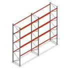 Kombiangebot Palettenregal AR T2 4500x5640x1100 mm (hxbxt) 4 Ebenen 2844kg/Ebene mit vormontierten Rahmen