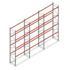 Vorteilsreihe Palettenregal AR T2 6000x8500x1100mm (hxbxt) 4 Ebenen 3636kg/Ebene mit vormontierten Rahmen