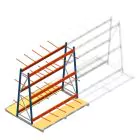 Regal für vertikale Lagerung AR beidseitig 2000x1850x1700 mm (hxbxt) blau 3 Ebenen Anfangsregal