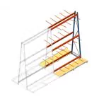Regal für vertikale Lagerung AR beidseitig 2500x1850x1700 mm (hxbxt) blau 3 Ebenen Anbauregal