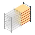 Weitspannregal AR 2000x1610x1200 mm (hxbxt) 6 Ebenen blau Anbauregal