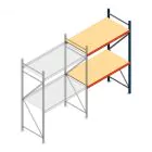 Weitspannregal AR 2000x1610x800 mm (hxbxt) 2 Ebenen blau Anbauregal