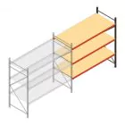 Weitspannregal AR 2250x2700x900 mm (hxbxt) 3 Ebenen verzinkt Anbauregal mit vormontierten Rahmen