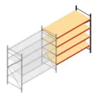 Weitspannregal AR 3000x2010x900 mm (hxbxt) 4 Ebenen verzinkt Anbauregal mit vormontierten Rahmen